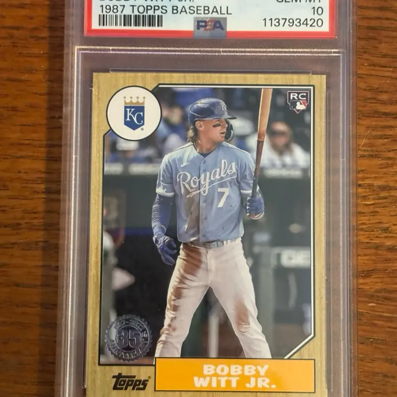 2022 Topps Update Bobby Witt PSA 10 1987 Topps Card