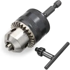 0.6 - 6.5mm 1/40 - 1/4" Capacity Drill Chuck Adapter Converter for Impact Driver with 1/4" Quick Change Hex Shank Conversion Tool