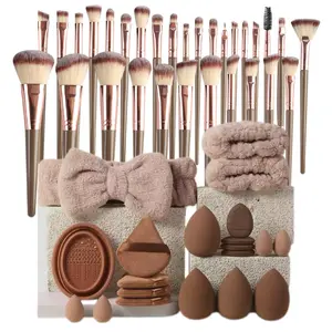 Professional Makeup Brush Set, 45-Piece Cosmetic Kit with Face Cleansing Tools, Makeup Brush Sponge, Perfect Gift for Women, Daily Use Essentials