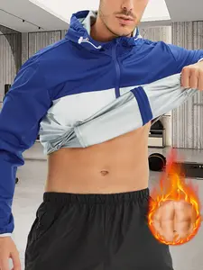 Men's Sauna Jacket, Sweatshirt, Zipper Hoodie, Fitness Sauna Wear, 1 Piece Set, Comfortable and Stylish, Ideal for Workout Sessions