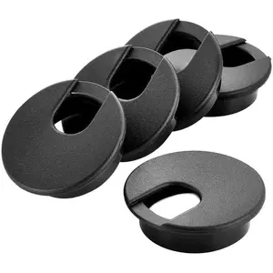 2 Inch Desk Grommet (50mm) - 5 Pack Black Plastic  Management Kit, Wire Covers for Cords Pass Through  Table, Office Desk Hole Cover for TV Stand & Workstation