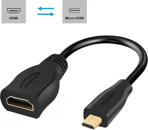 Micro HDMI Male Type D to HDMI Female A Jack Adapter Cable for gopro Hero Camera