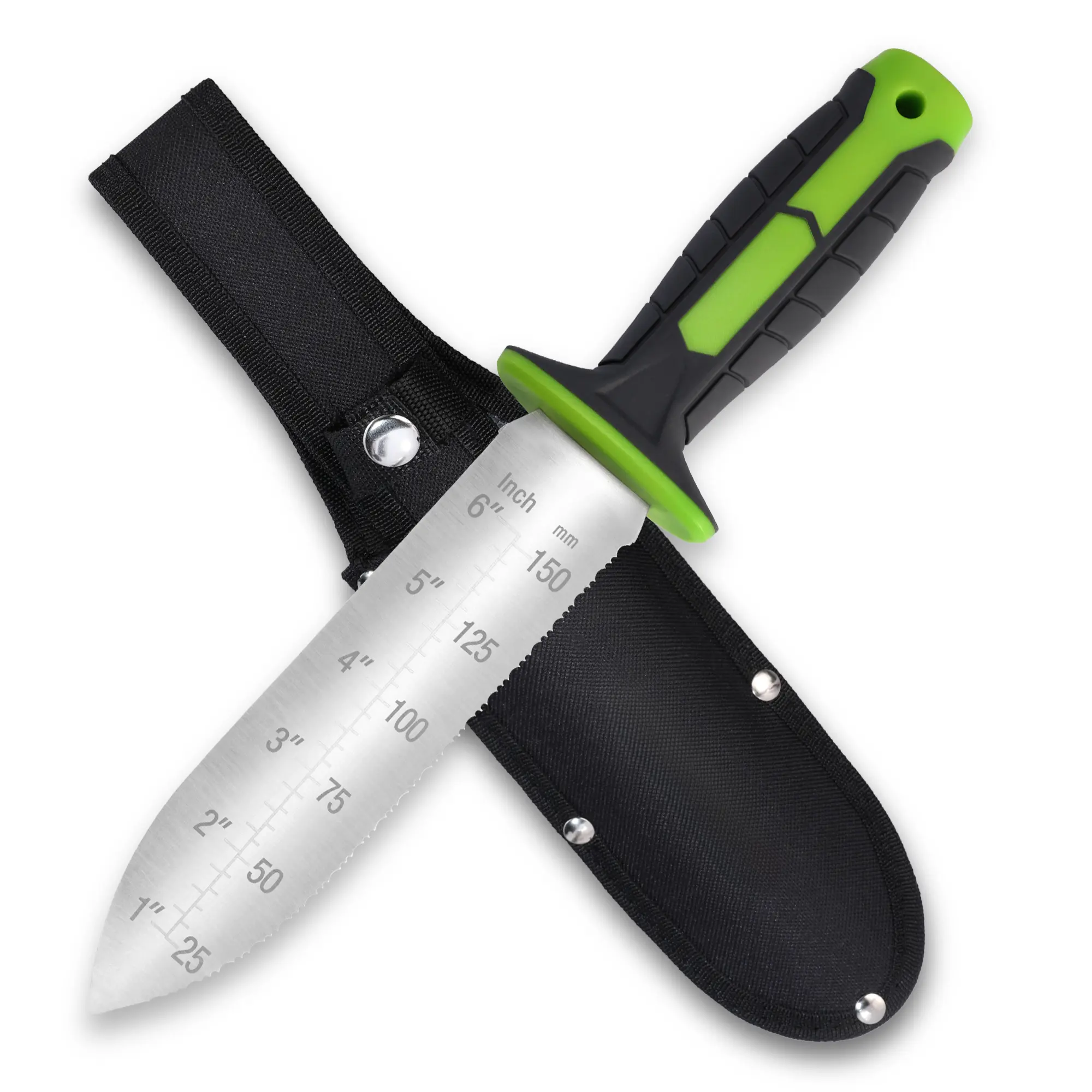 #summersale WORKPRO Hori Hori Garden Knife, 7" Stainless Steel Blade with Cutting Edge, Garden Tools with Oxford Sheath, Ergonomic TRP Handle with Hanging Hole for Weeding, Planting, Digging