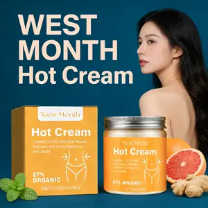 WEST MONTH Hot Cream Body Contouring Cream - Ginger Grapefruit Fat Burning Firming Body Slimming Cream Body Care