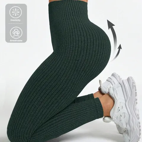 Women's Seamless High Waisted Butt-Lifting, Tummy Control Yoga Pants, Sports Tight Pants, Breathable Elastic Activewear for Running, Hiking and Gym