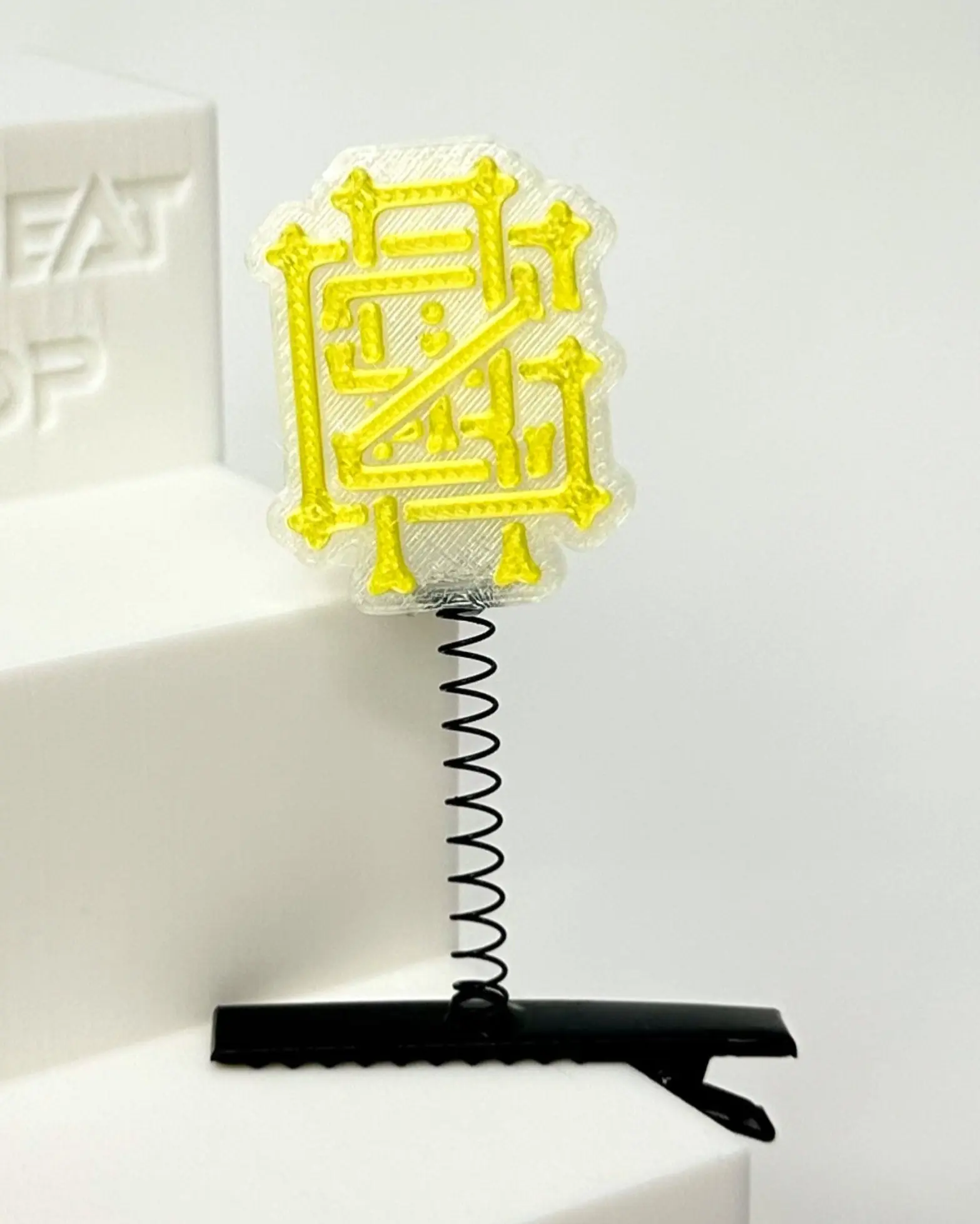 Griz Logo Emblem Rave Sprout Hair Clip Set, Non-Slip Hair Claw Clips for Rave Outfits