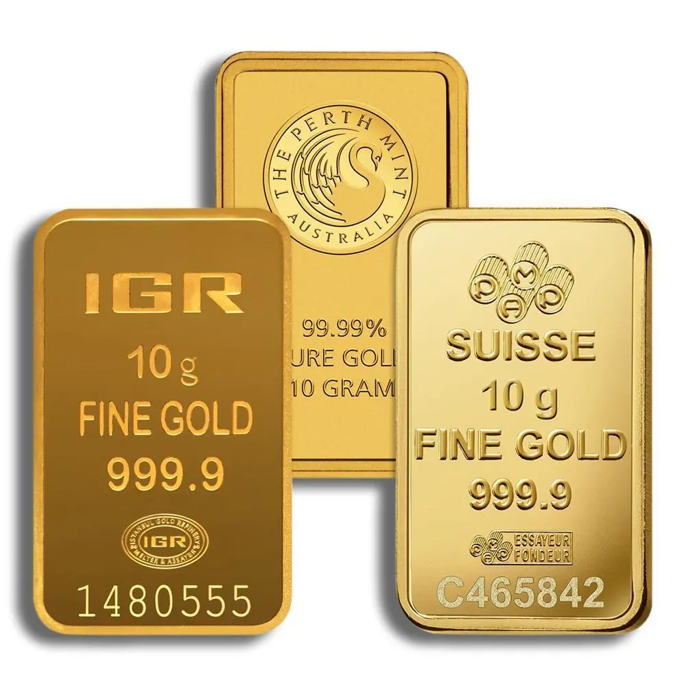 10 gram Gold Bar - Brand Varies (No Card) 10 gram Gold Bar - Brand Varies (No Card)
