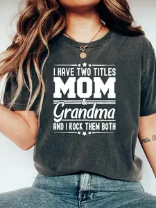Gift for Mom and Grandma – Funny Motherhood Quote Geometric Graphic Fitted Shirt