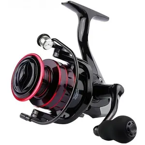 TRONMER FISHING  HK Series Spinning Reel 3000-6000 – 17+1BB, 5.2:1 High Speed Gear Ratio, Aluminum Alloy Spool, Ergonomic Metal Grip, Durable Freshwater and Saltwater Fishing Reel (Black/Red)