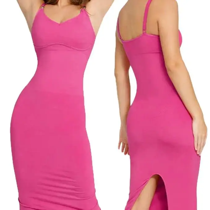 FeelinGirl Seamless Eco-friendly Large U-back Built-in Shaper Dress Bodycon Womenswear Basic Casual Comfortable Fabric