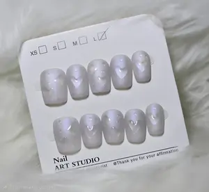 Lavender Heart Press-On Nail Set