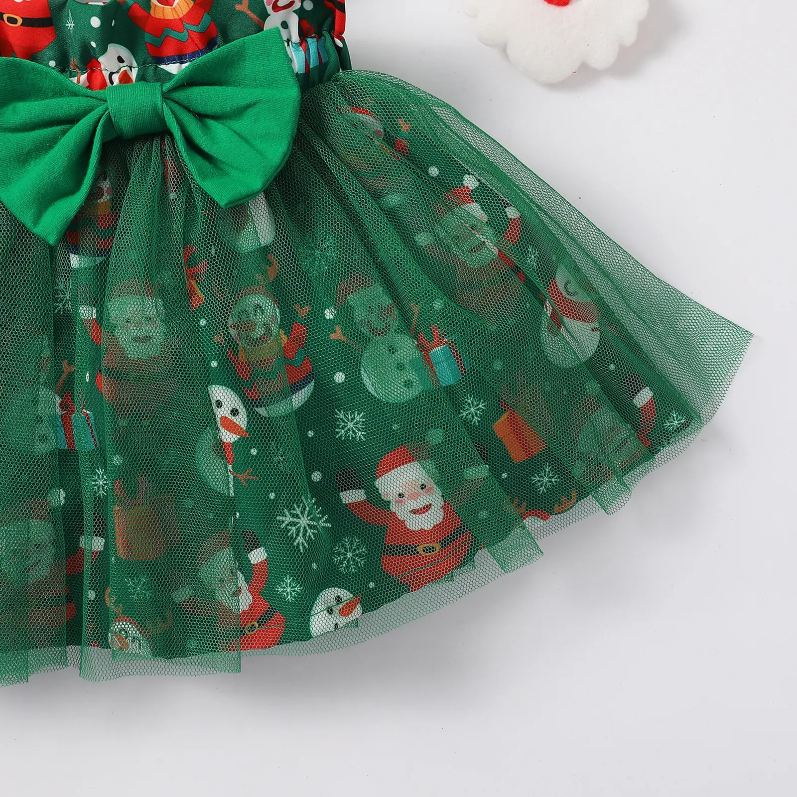 baby green christmas dress My 1st Christmas Romper Dress main image 0