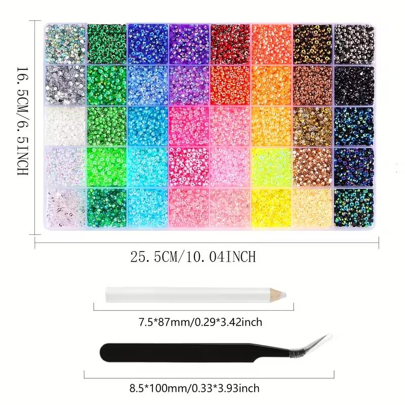 40000Pcs 40 Colors Jelly Rhinestones, 3mm Multicolor Resin Flatback Gems for Bedazzling, DIY Crafting, Diamond Art, Nail Art, Bedazzler Kit for Crafting, Book, Shoes 40000Pcs 40 Colors Jelly Rhinestones, 3mm Multicolor Resin Flatback Gems for Bedazzling, DIY Crafting, Diamond Art, Nail Art, Bedazzler Kit for Crafting, Book, Shoes