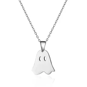 Ghost Pendant Necklace - Stainless Steel