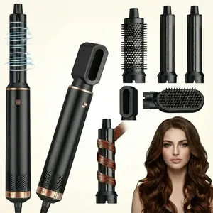 5-in-1 Air Styler & Curler – Ionic Hot Air Brush for Volume, Smooth Blowout & Frizz-Free Styling