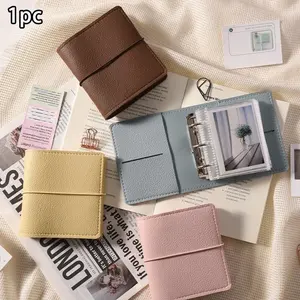 3-Inch Soft Leather Photo Album, Mini Instax Album Book, K-Pop Card Holder for Idol Cards and Collectibles, Perfect for Photography Lovers
