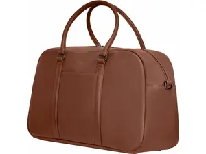 Champs Onyx Carrying Case (Duffel) Notebook - Brown - RFID Resistant - Top Grain Cowhide Leather Body - Patterned Lining - Trolley Strap, Shoulder Strap - 10.83 gal Volume Capacity  OB-406-BROWN