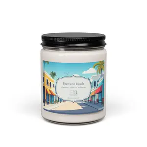 Branwen Beach Candle | Coconut Cream + Cardamom Scent, 9oz Soy
