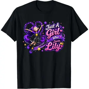 Women's 100% Cotton Round Neck Short-Sleeve Breathable Casual T-Shirt - "Just A Girl Who Loves Lily Braids" Graphic
