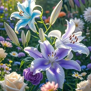 100Pcs Mixed Color Lily Flower Seeds – Perennial Trumpet Blooms, Easy to Grow for Bright and Elegant Garden Displays