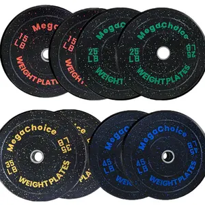 Bumper Plates, 2-Inch Weight Plates For Strength Training & Weightlifting, Barbell Weight Plates Set for Home Gym, 2pcs, 10LB, 15LB, 25LB, 35LB, 45LB