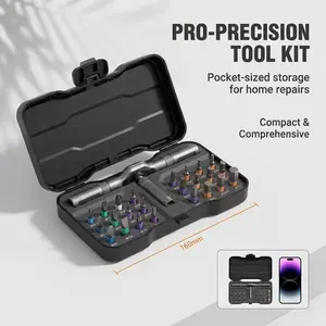 24-in-1 Ratchet Screwdriver Set | S2 Steel Magnetic Precision Tool  DIY & Household Must-HaveHard Case for PC/Bike/Watch Repairs