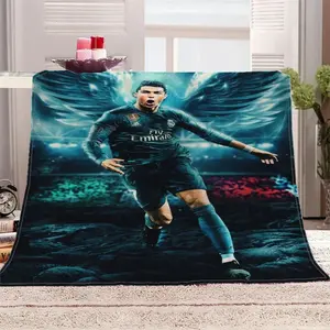 Warm Blanket for Sofas Ronaldo Luxury Throw Blanket for Sofa Decoration Bed Blankets and Throws Fluffy Plaid Microfiber Bedding,Birthday Gift, Gift for Him, Gift for Her