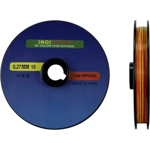 2PACK Fly Fishing Tippet Leaders Fishing Line Two-Color High Visibility European Nymph Bite Indicator 4.8LB-13.7LB 30m/Spool