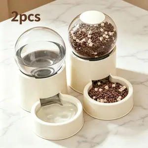 Pet Gravity Feeder Waterer Set, Automatic Food and Water Bowl for Cats and Dogs, Large Capacity, Pet Accessories