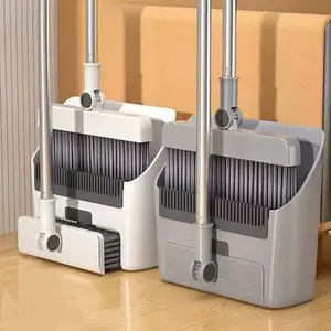 Scrub Brush and Dustpan Set, Home Care Supplies, Adjustable Handle for Indoor Outdoor Use, Ideal for Home Kitchen Office Garden Cleaning, Easy Cleanup Efficiency