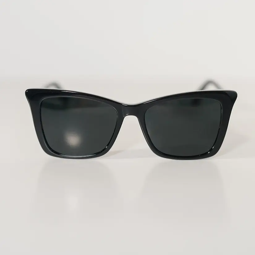 Blue Eye Toni Sunglasses - Midnight Black Cat Eye, 100% UV Protection, Polycarbonate Lens, Scratch Resistant Coating, Shatter Resistant Acetate Frame