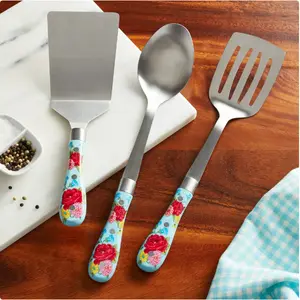 Sweet Rose 3-Piece Kitchen Tool Set for Cooking and Food Preparation - Cookware Utensils Spatula