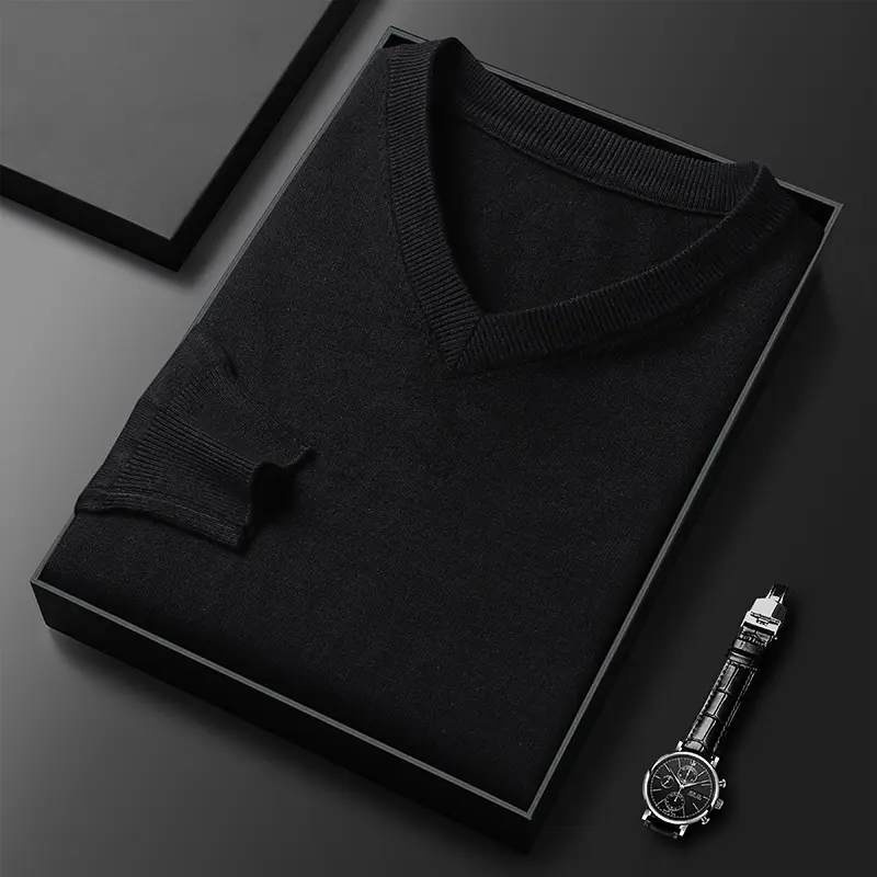 V neck   Black