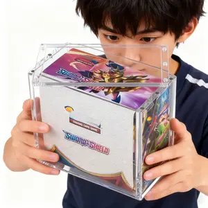 5mm Thick Acrylic Stackable Display Box, High-Quality Rectangular Storage Case, Magnetic Closure, Transparent Durable, for Trading Cards
