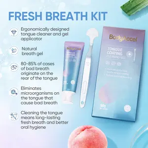 【BodyAccel】BodyAccel Tongue Cleaning Gel Bundle (with Brush) for Refreshing Oral -SW