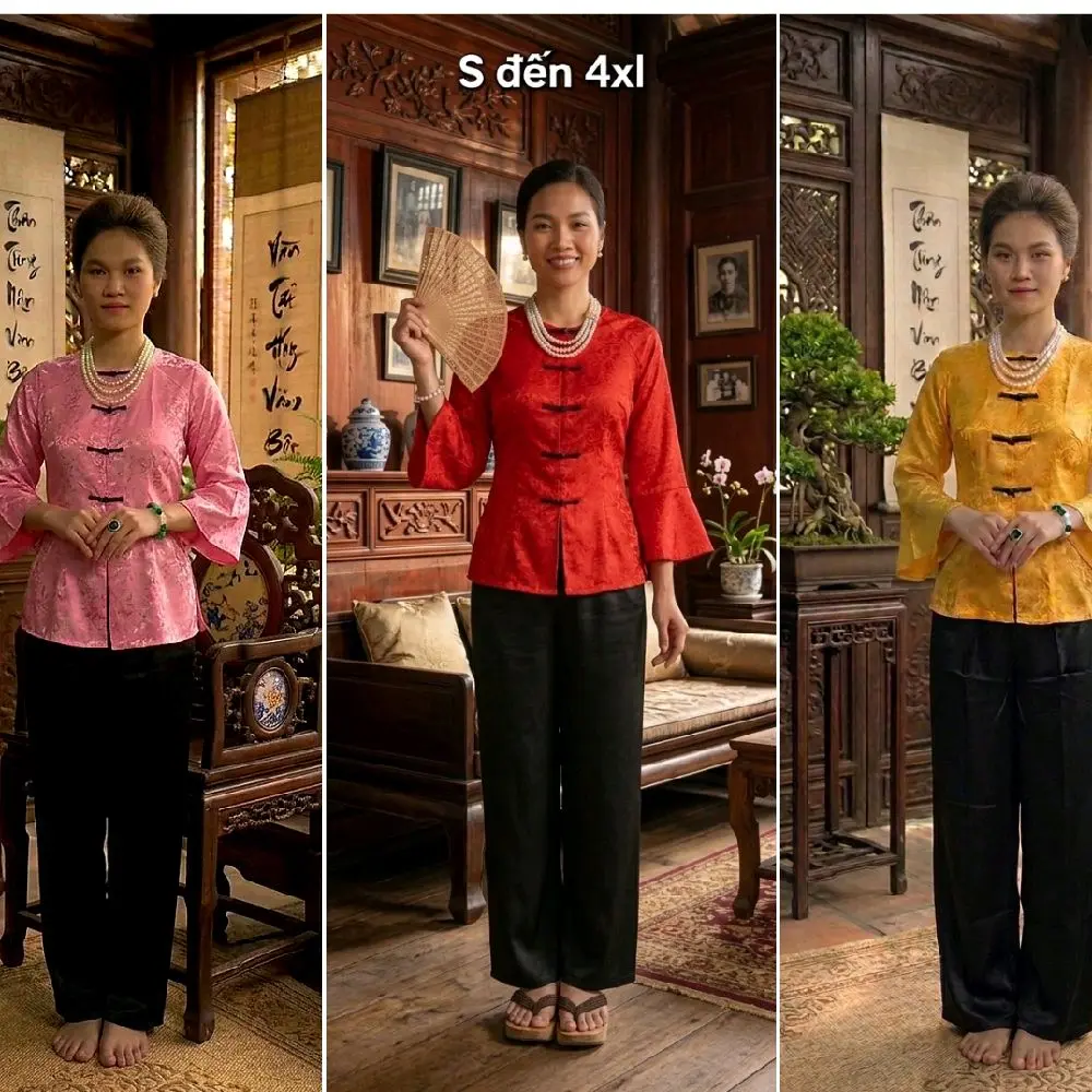 Áo Bà Ba B12 ( Vietnamese Size ) / Women's Temple  / Women Ao Ba Ba / Vietnamese Tradition Phap Phuc / Luna New Year