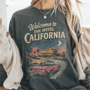 Comfort Colors Retro 70s Rock Shirt, Vintage California Graphic Tee, Exclusive Rock Road Trip Top, High End Aesthetic Apparel