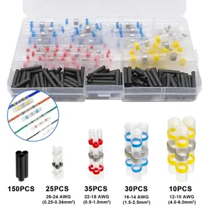 Solder Seal Wire Connectors, Heat Shrink Solder Butt Connectors, Solder Connector Kit, Automotive Marine Insulated Connectors