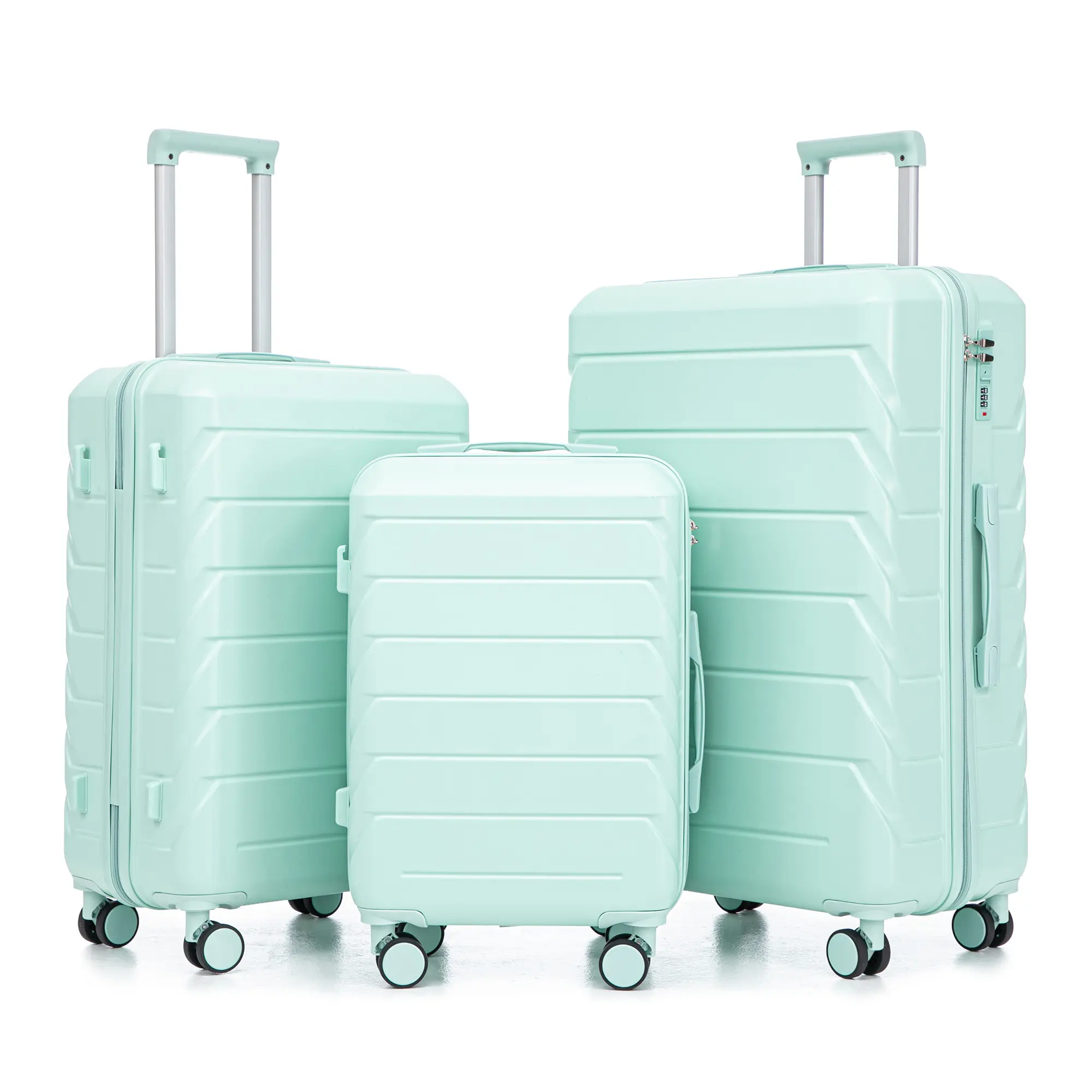 20"/24"/28" 3 pcs/set  with Cup Holder & USB Port Carry on Luggage Durable Luggage Suitcase Lightweight Hardside Luggage with 360° double spinner Wheels