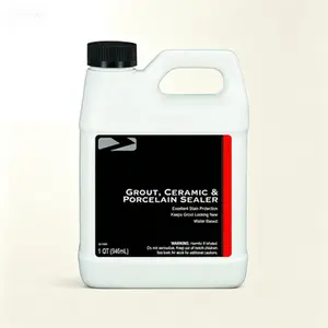 Water-Based Grout Sealer for Ceramic & Porcelain Tile - Stain Protection & Grout Haze Prevention - Grout Sealer for Bathrooms, Showers & Floors - Easy Application, Unscented - 32oz - Safe for Tile & Grout Protection