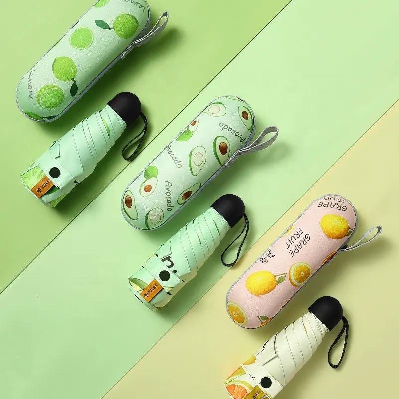Mini Pocket Travel Fruit Design Umbrella with UV Protection