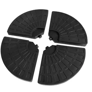 Offset Patio Wheels Cantilever Umbrella Base Stand - Durable Sand or Water Filled, 42 Pounds Each, 11.3 Liters Each, Plastic Weight Plates