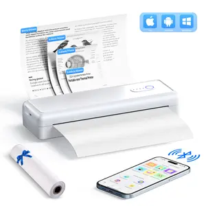 A4 Thermal Printer Bluetooth Compatible with IOS Android-Support 8.5X11 US Letter A4 Paper 2"3"4“-Inkless Printers for Home Use Office Car