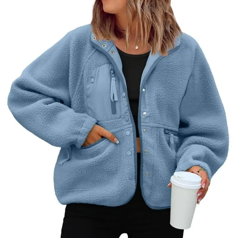2025AutumnWinterWomen'sFleeceJacketSportsCasualSweatshirtJacketTop