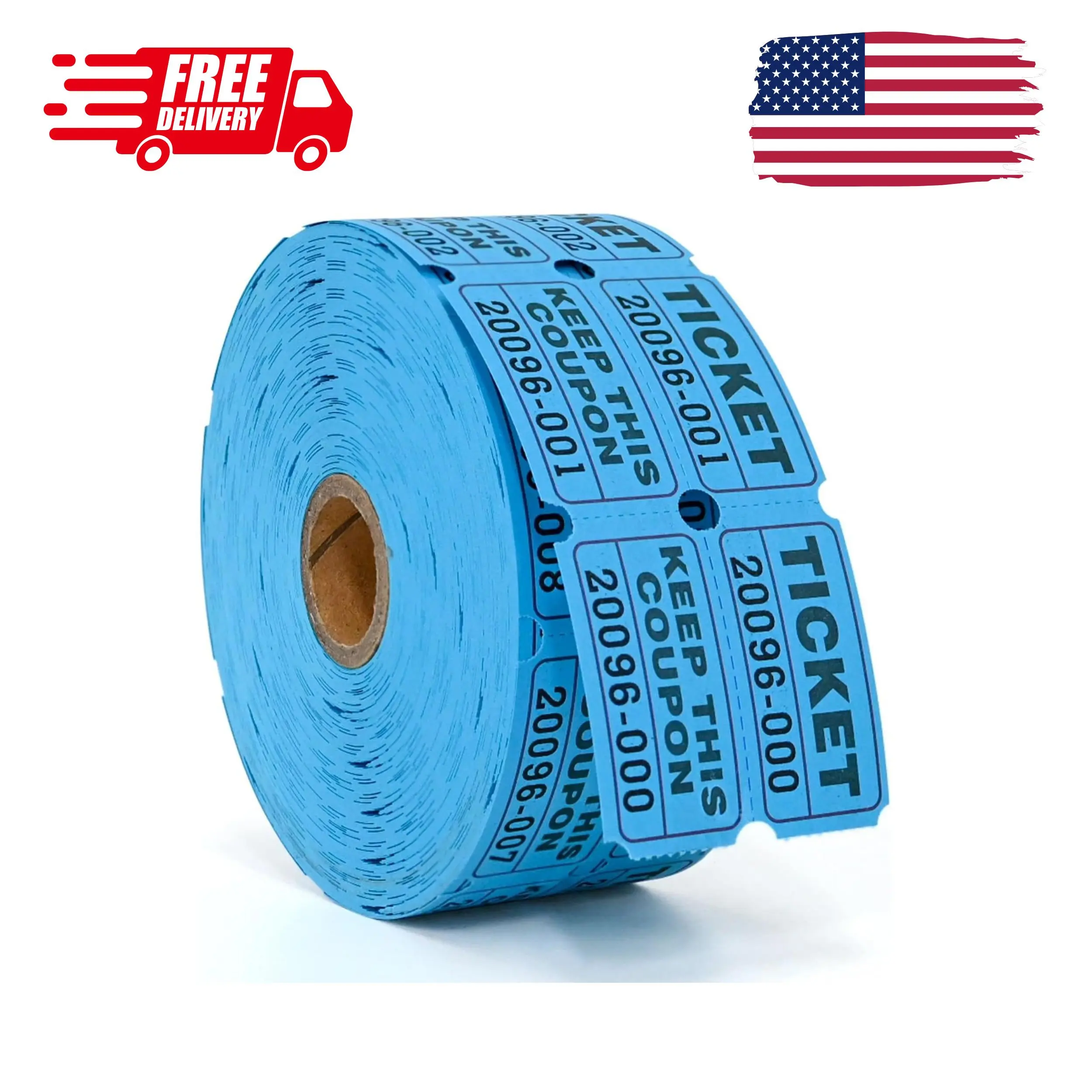 Raffle Tickets Double Rolls 1000 Per Roll 50/50 Raffle Tickets