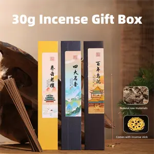 Agarwood & Sandalwood Incense Sticks Gift Set 30g Premium Oud Agarwood for Gifting Natural Raw Materials in Elegant Box aromatherapy fragrance