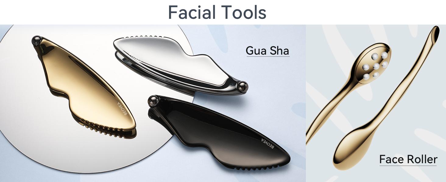Gua Sha Facial Tool for Face and Body, Premium Metal Scraping Massage Tool for Lymphatic Drainage & Skin Rejuvenation, Stainless Steel Guasha Tool for Puffiness Relief, Facial Contouring & Relaxation, Amazon's Choice