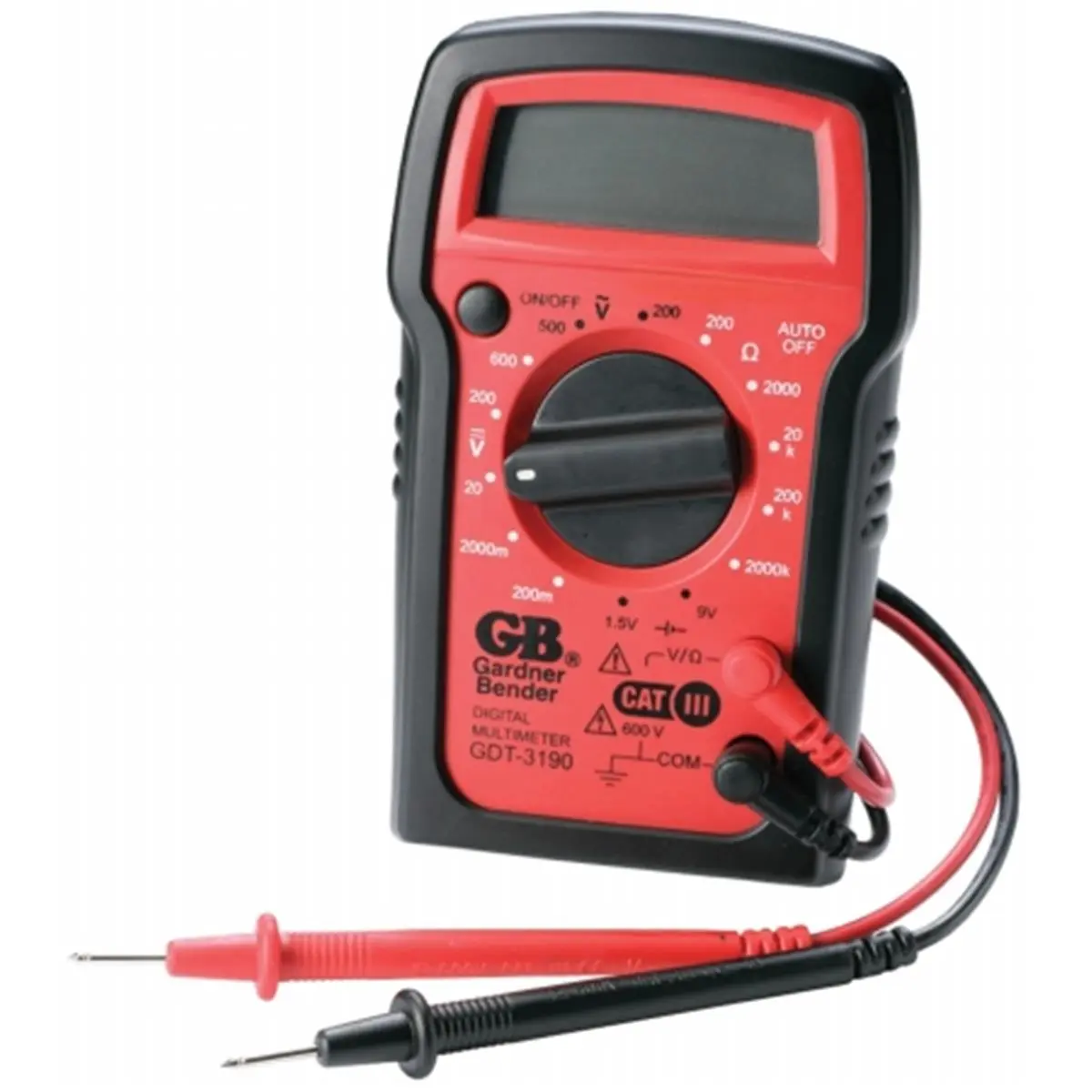 212 MAIN Manual Mode Digital Multimeter - 14-Range, 4-Function Rubberized Voltage Tester with Fuse Protection, Overload Safe Design, 1.75x11.5x7in, Culus Approved, Test Leads, Operating Instructions for Cycling, Outdoor Recreation