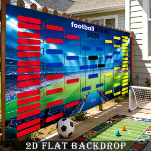 2D Flat - 2D Flat - Large 2D Flat Banners for The 2026 Global Football Celebration – a Massive Backdrop to Kick Off The Ultimate Football Tournament. Perfect Wall Banners for Your for Home Or Bar, Made of Po