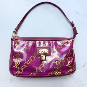 Pre-owned Louis Vuitton FINAL SALE Clutches & Wristlets Monogram Charms Pochette Accessories